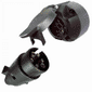 Tomada Completa 6 Polos (Nylon) 12v/24v  Conector+Tomada  Engate Carretinha - Reboque
