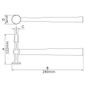 Martelo Chapeador Pena Reta 350g Tramontina PRO 40474/000