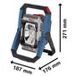 Combo Refletor Sem Fio + Plaina Bosch Com 2 Baterias 18v 4ah e Carregador