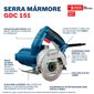 Serra Mármore 1500W 220V Titan Com Maleta GDC151 Com Maleta Bosch