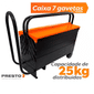 Caixa Laranja e Preta 7 Gavetas Com Rodas e Puxador 91804 Presto