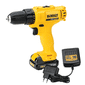 Parafusadeira e Furadeira 3/8" 1 Bateria 12V 1,3Ah DCD700LC1BR DeWalt