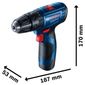 Parafusadeira e Furadeira com Impacto Bateria 12V Bosch GSB 120-LI