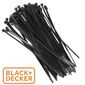 Abraçadeira Nylon 3,5x300mm Preta c/100pçs BLACK+DECKER®