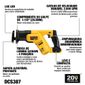 Serra Sabre Compacta DeWalt DCS387B 20V Sem Bateria e Carregador