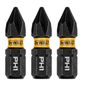 Ponteira Bits Phillips Flextorq PH1x25mm Cartela 3pçs