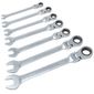Jogo Chaves Combinada Com Catraca Articulada 8-19mm 7 peças - Carbografite