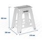 Banqueta Plástica Dobrável Branca 450mm 3540045000 Vonder
