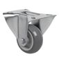 Rodizio Fixo C/ Placa 3" X 1.1/4" PVC Cinza