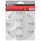 Conjunto Discos Lixa Com Velcro 5" (125mm) Grão 180 MTX 10pçs