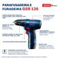 Parafusadeira e Furadeira 3/8" Bosch GSR 120-LI 1 Bateria 12V 2Ah