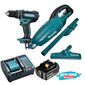 Kit Parafusadeira Furadeira de Impacto DHP482Z Makita 18V + Aspirador de Pó Portátil + Bateria 3Ah e Carregador 127V/220V
