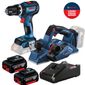 Combo Parafusadeira /Furadeira Impacto + Plaina Com 2 Baterias 18v 4ah e Carregador