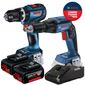 Combo Parafusadeira /Furadeira Impacto + Parafusadeira Drywall Com 2 Baterias 18v 4ah e Carregador