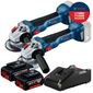 Combo Esmerilhadeira Angular 4.1/2" Bosch Com 2 Baterias 18v 4ah e Carregador