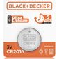 Pilha/Bateria Lithium CR2016 3V Black+Decker