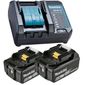 Kit 2 Baterias 18V 6Ah Com Carregador Makita PSKDWG2