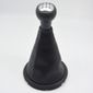 Kit Coifa Alavanca Câmbio Citroen C3 04/12 Preto C/Base Aro Preto C/Manopla Tampa Cromada