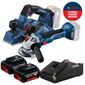 Combo Plaina + esmerilhadeira Angular Bosch Com 2 Baterias 18v 4ah e Carregador
