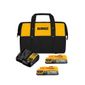 Kit 2 Baterias 20V 1,7Ah Powerstack Carregador e Bolsa DeWalt