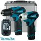 Combo 2 Parafusadeiras 12V + Maleta Alumínio Makita