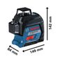 Nível Laser Vermelho Bosch GLL 3-80 80m 360º