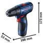Parafusadeira e Furadeira 3/8" Bosch GSR 120-LI 1 Bateria 12V 2Ah