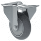 Rodizio Fixo Com Placa FL 210 BP 2 X 7/8" PVC Cinza