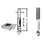 Fresa Piloto Ponta 1/4( 6.35mm) Haste 8mm D-68074 Makita