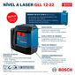 Nível a Laser Vermelho 12m 2 Linhas GLL 12-22 Bosch