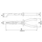 Alicate Meia Cana Bico Longo Curvo Isolado 1000V 8" Tramontina PRO 44004/180