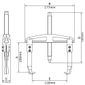 Sacador de Polias com Garras Deslizantes 120mm Tramontina PRO 44025/012 Sacador de Polias com Garras Deslizantes 120mm Tramontina PRO 44025/012