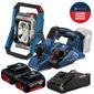 Combo Refletor Sem Fio + Plaina Bosch Com 2 Baterias 18v 4ah e Carregador
