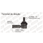 Terminal Direção Direito Honda Civic 2016 A 2022