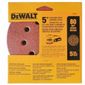 Conjunto 5 Discos Lixa DeWalt DW4301X 8 Furos 5" (125mm) Grão 80