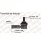 Terminal Direção Chery Tiggo 7 2019 a 2022 Lado Esquerdo Viemar Terminal Direção Chery Tiggo 7 2019 a 2022 Lado Esquerdo Viemar
