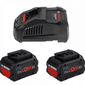 Kit 2 Bat 18V 8Ah e Carregador Rápido 220v Bosch
