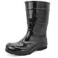 Bota PVC Preta Cano 28cm Sem Forro Tamanho 36 Cartom