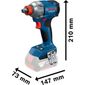 Chave Impacto Bosch 1/2" 28Kg torque 18V S/ Bateria GDX 18V-285 SB