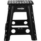 Banqueta Plástica Dobrável 450mm Até 150kg Preta Vonder