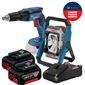 Combo Refletor Sem Fio + Parafusadeira Drywall Com 2 Baterias 18v 4ah e Carregador
