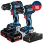 Combo Parafusadeira e Furadeira Impacto Bosch 1/2" Com  2 Baterias 18v 4ah e Carregador