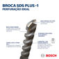 Broca Bosch SDS Plus-1 para concreto 14 x 150 x 210 mm