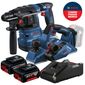 Combo Plaina + Martelete SDS Bosch Com 2 Baterias 18v 4ah e Carregador