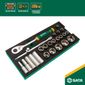 Jogo Soquetes Sextavado 1/2" 25pçs Sata