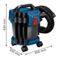 Kit 2 Aspirador Pó e Água Bosch 10L + 2 Baterias 18V 4Ah com 1 Carregador