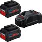 Combo Soprador de Folhas + Kit Com 2 Bateria 18V 8Ah +1 Carregador Bosch