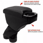 Apoio Braço Ford Ka/Ka+ 15/19 Cor Preto C/Porta Copo