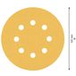 Disco Lixa Com Velcro Bosch 5" (125mm) 8 Furos Grão 120 2608900912