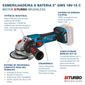 Esmerilhadeira Angular 4.1/2" 18V GWS 18V-15 C SB Bosch